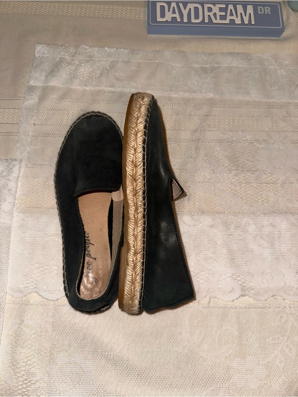 Free People dark grey Espadrille Slip-On Flats - Sz 36 EU/5.5-6 US